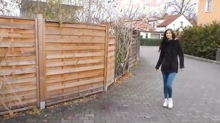 DEUTSCHLAND REPORT - Slim Dark Haired Coco Kiss Gotten Drilled By Older Man - AMATEUR EURO