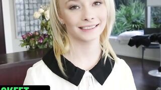 TeamSkeet - Crazy Sexy Tiny Blondie Isn't Afraid To Shove Gigantic Fat Cock Deep Down In Her Throat