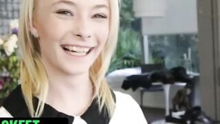 TeamSkeet - Crazy Sexy Tiny Blondie Isn't Afraid To Shove Gigantic Fat Cock Deep Down In Her Throat