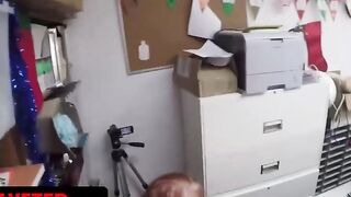 Shoplyfter - Passionate Red Haired Thief Krystal Orchid Getting On Her Knees And Swallows Gigantic Cummed