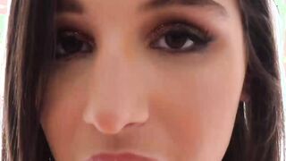 Naughty chick goes spit blow job two handjob POV