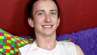 Sweet and versatile Skyler Evans tries a dildo in his ass