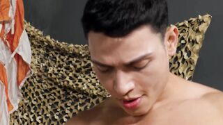 Hot cadet Sebastian pounding fellow cadet's ass after eating his ass raw