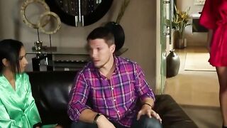 NURU STROKES - Lucky Guy Has 2 Slutty Masseuses To