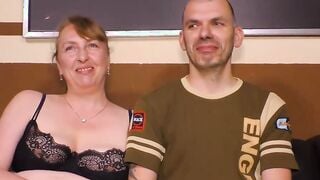 AMATEUR EURO - Amateur Ex-Wife Inside Her 40s Fucking With Her Husband Into First Sex Sex Video