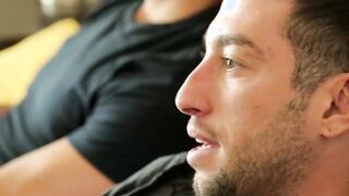Attractive dudes Brenner and Casey enjoy in a hardcore sex