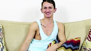 Confident and sexy twink Jessie Douglas gets a little help