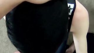 Skinny twink gives head before receiving hard butt fuck