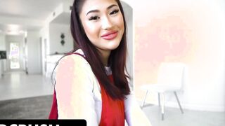 DadCrush - Inexperienced chinese 18 Mina Luxx Needs Long Large Dick To Practice On