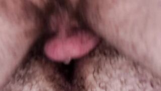 Hairy hunk rewards his younger lover by raw nailing him