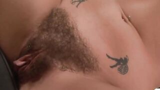 Crazy Hot Dark Haired With A Hairy Bush Takes A Big African Penis Up Her Butt