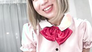 Kotone Fujiki getting inside a costume for us today so