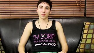 An Interview with cute Clayton before he stroked on his cock