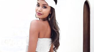 Daring young eastern Putri Cinta showing off her asshole