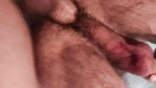 Handsome stud licked and barefucks his stepdads hairy ass