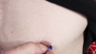 Beefy stepdad licks nipples and drills deep in virgin hole