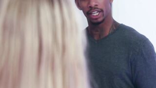 BLACKED long ebony cock-dig Huge Melons Blonde seduces handsome stranger