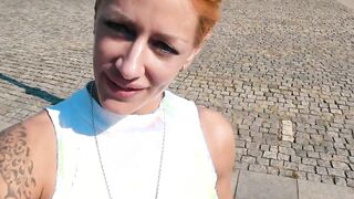 german fitness blonde bitch make real outdoors date