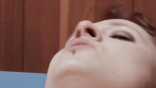 Petite red head masseuse spontaneously banged into grind room