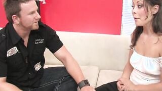Dark Haired 18 hoe seduced inside sex during role play