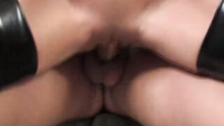 Petite african haired bimbos with tiny breasts fucks inside fishnet pantyhose