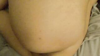 pov home scene with ebony haired eighteen with natural hooters