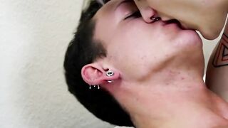 Lusty twinkie ass fucked and facialized in the same time
