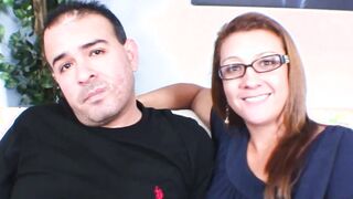 Sexsual natural thot with glasses and tiny melons inside the lovers casting