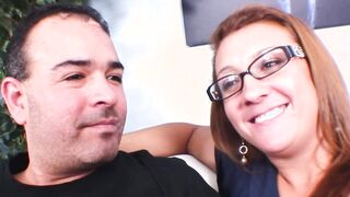 Sexsual natural thot with glasses and tiny melons inside the lovers casting