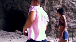 Outdoors anal sex on the beach with a slim French 18 with tiny titted