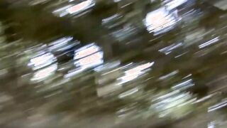 Ebony haired french women fucks outside