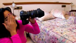 French Amateur bimbo fucked inside her african tights