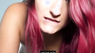 Red haired thot into ebony pantyhose pick up online for a real sex date