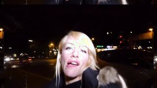 Inked big tit blonde Mom pick up at the street for a real pov Date