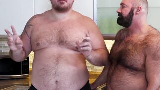 Chubby Hunter Scott jerks off during passionate fingering