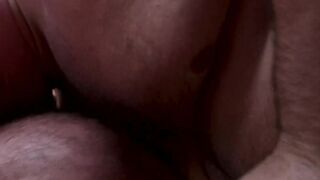 Chubby Hunter Scott jerks off during passionate fingering