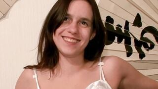 Natural German bimbo from next door pounded into white pantyhose during the point of view Casting