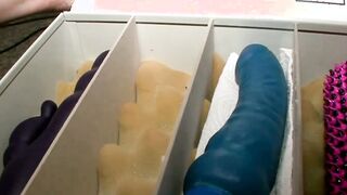 Natural German bimbo from next door pounded into white pantyhose during the point of view Casting