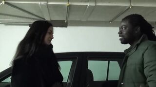Slim bimbo banged inside the Underground vehicle park with the bbc