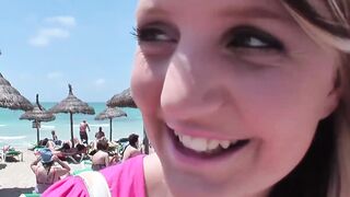 German Teenage cunt with mouth pounded outdoors into her holidays