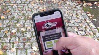 German blonde bitch at outside pick up date