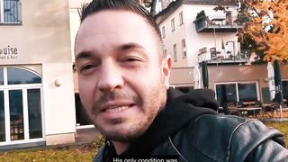German blonde bitch at outside pick up date