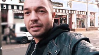 German blonde bitch at outside pick up date