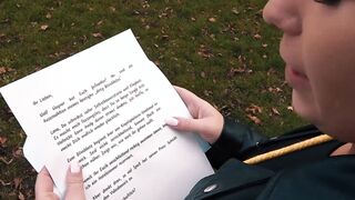 German blonde bitch at outside pick up date