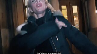 German fit blonde bitch pick up on street for blind date