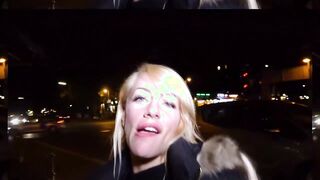 German fit blonde bitch pick up on street for blind date