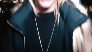 German fit blonde bitch pick up on street for blind date