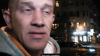 German fit blonde bitch pick up on street for blind date