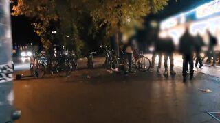 German fit blonde bitch pick up on street for blind date