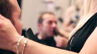Big Tit German Bombshell Hairdresse seduce her customer for a Banged